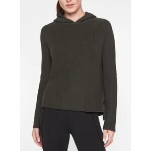 Athleta Size Small Rest Day Cotton Hoodie Sweater Mushroom Color